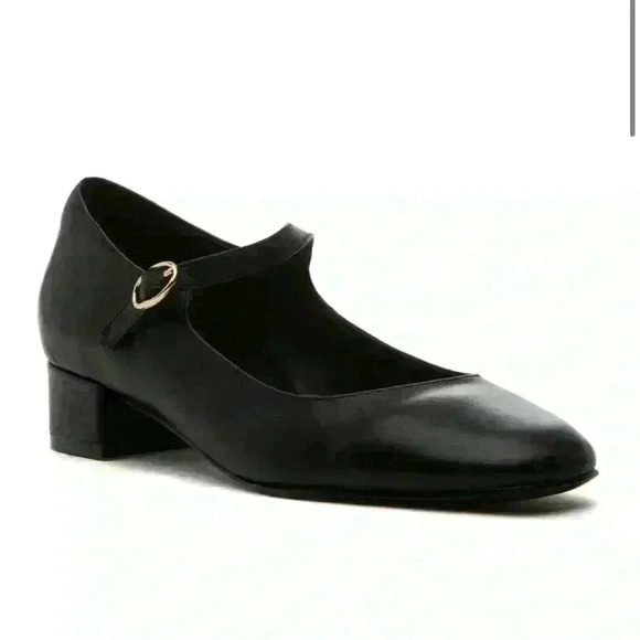 NWT TOP-TIER MARY JANE BLACK LEATHER size 9 - Picture 1 of 7